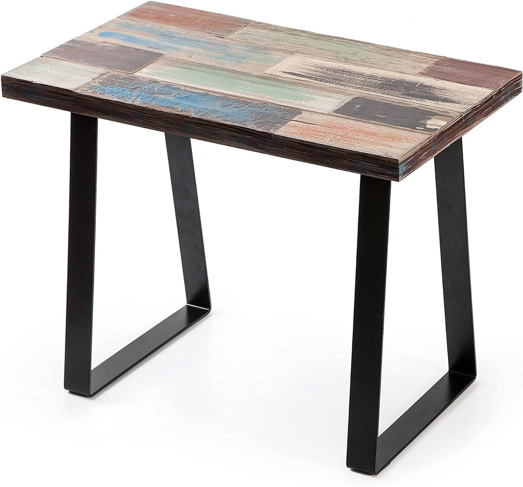 Reclaimed Wood Rectangular End Table 13" X 22" X 16.5" K766