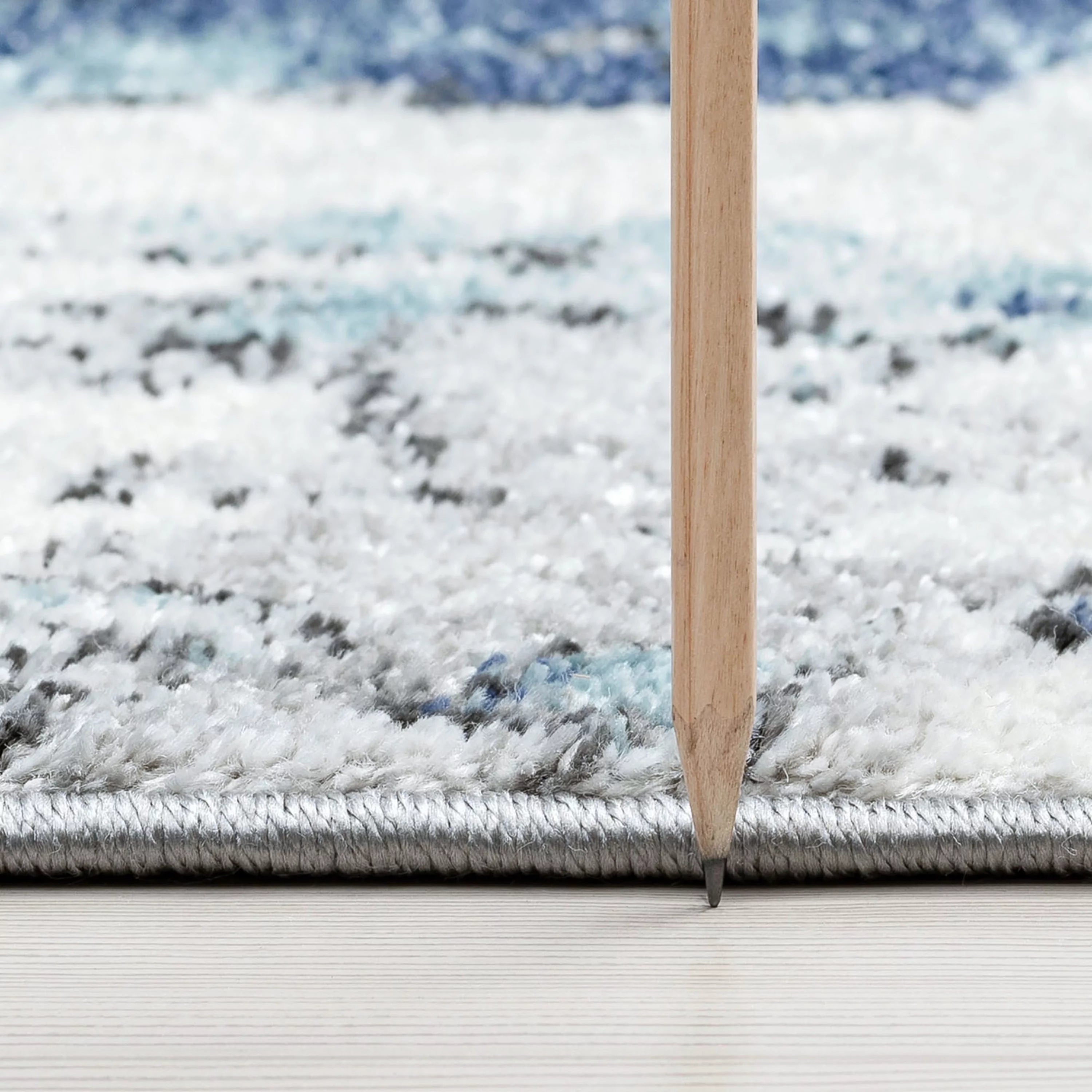 5x8 Area Rug Abstract Blue J122