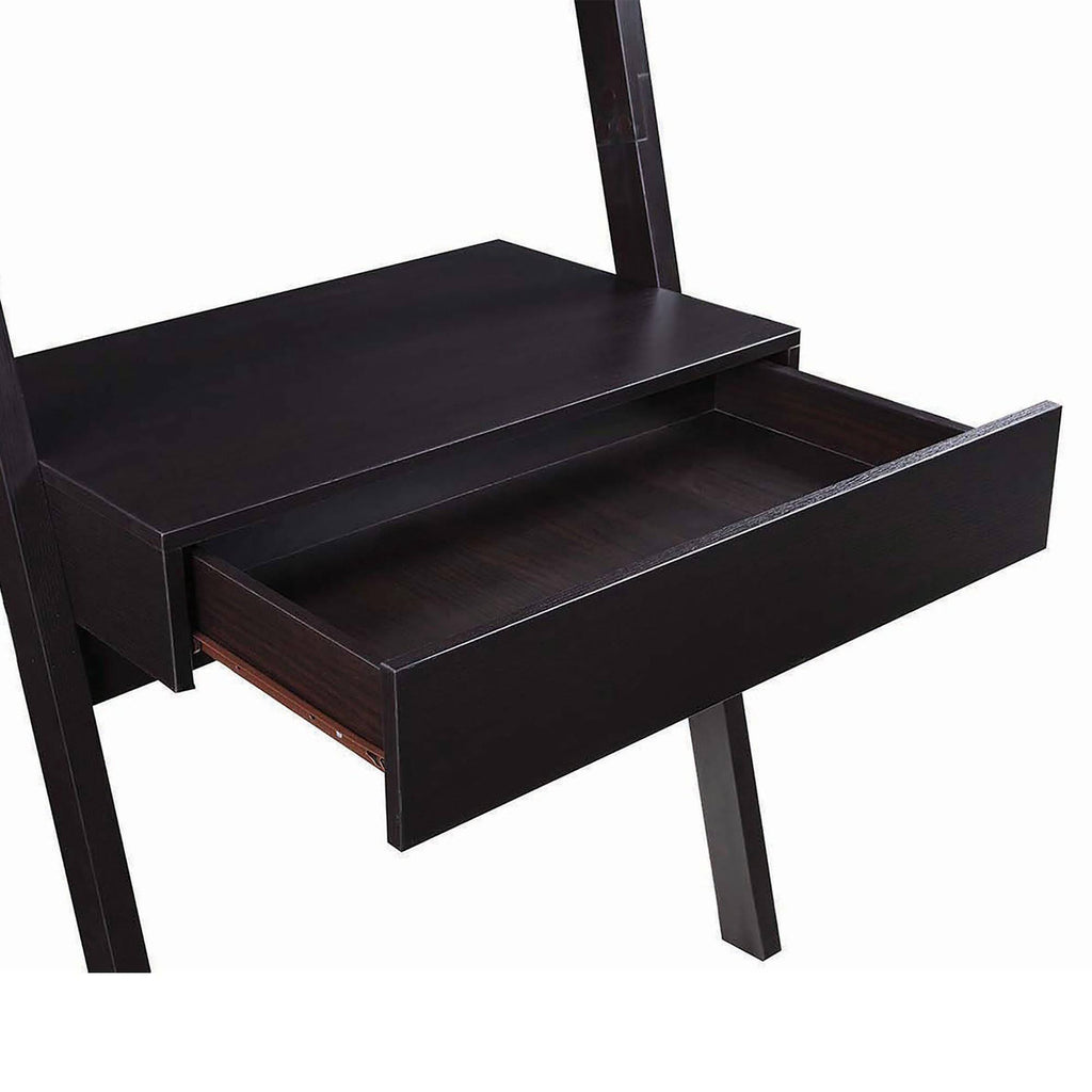 Cappuccino Ladder Desk with One Drawer O114