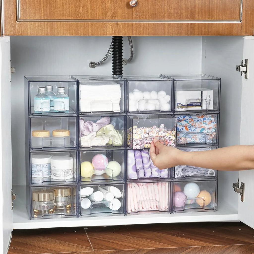 4 Pack Stackable Acrylic Storage Drawers A777408