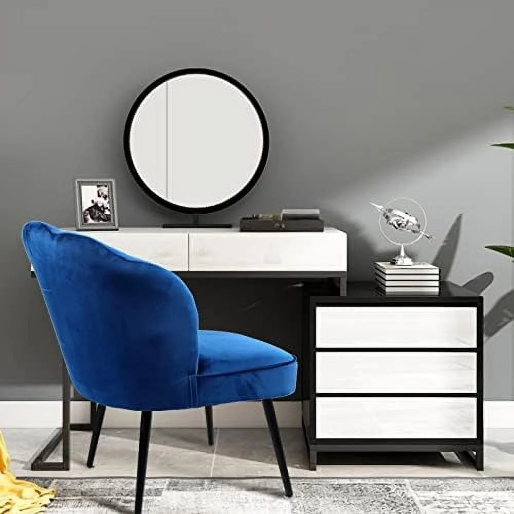 Velvet Accent Chair Set of 2 with Metal Legs F21480