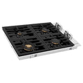 30 in. Dropin Cooktop with 4 Gas Burners and Black Porcelain Top M7083