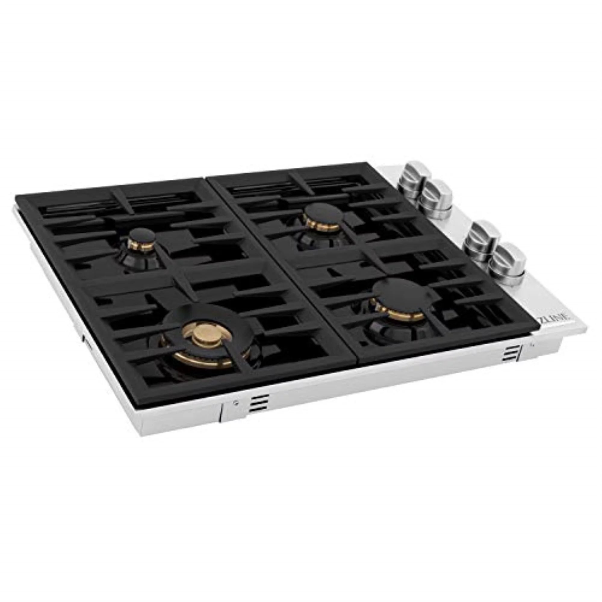 30 in. Dropin Cooktop with 4 Gas Burners and Black Porcelain Top M7083