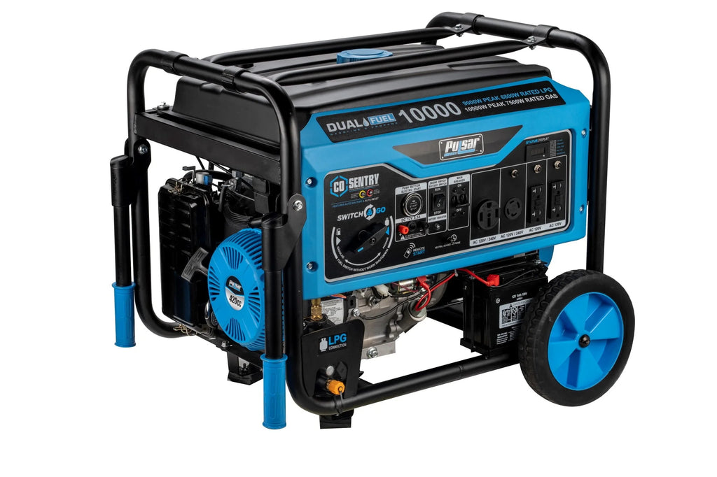 10,000 Watt Dual Fuel Portable Generator with Remote Start F7878
