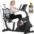 Magnetic Recumbent Exercise Bike with LCD Monitor and Large Seat Cushion L80787