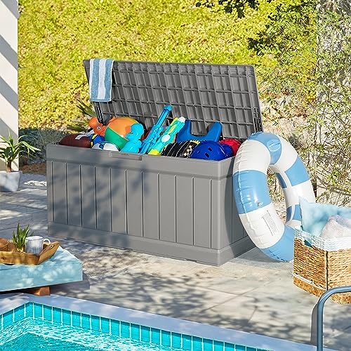 85 Gallon Waterproof Resin Deck Box with Padlock Z977971