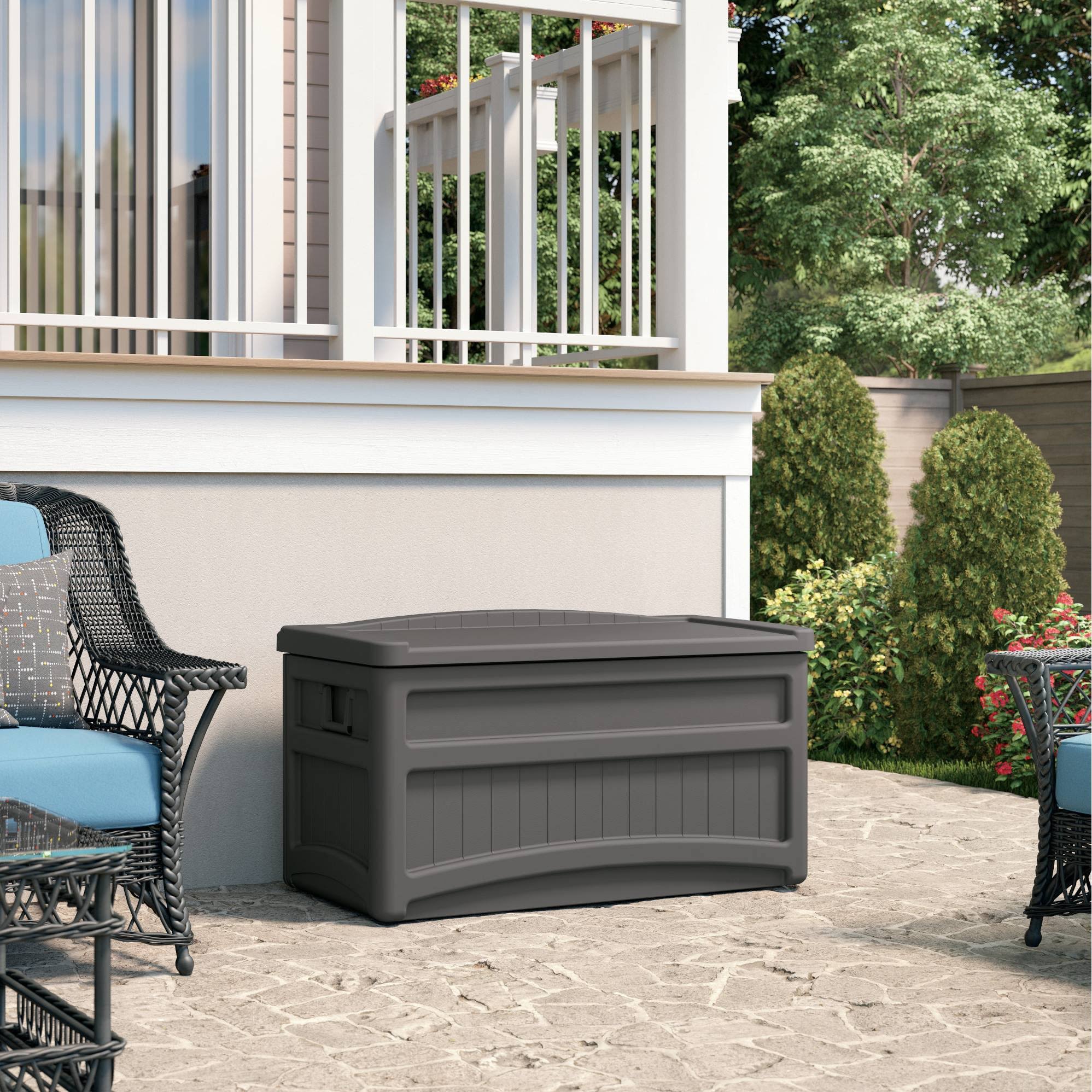 73gal Deck Box with Seat Stoney Gray G166