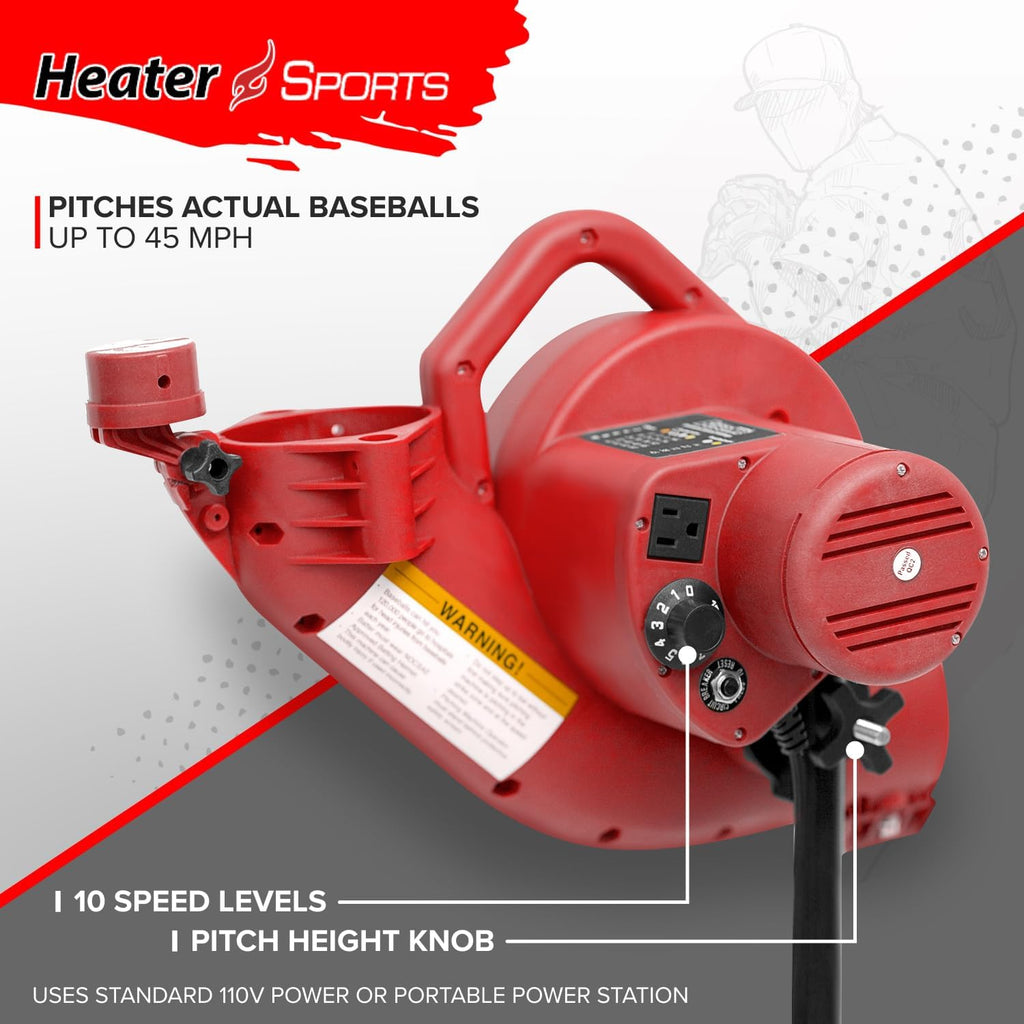 Red Double Play Pitching Machine M31002