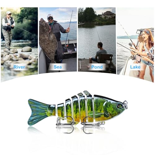 Lifelike Slow Sinking Swimbait Fishing Lure C2839