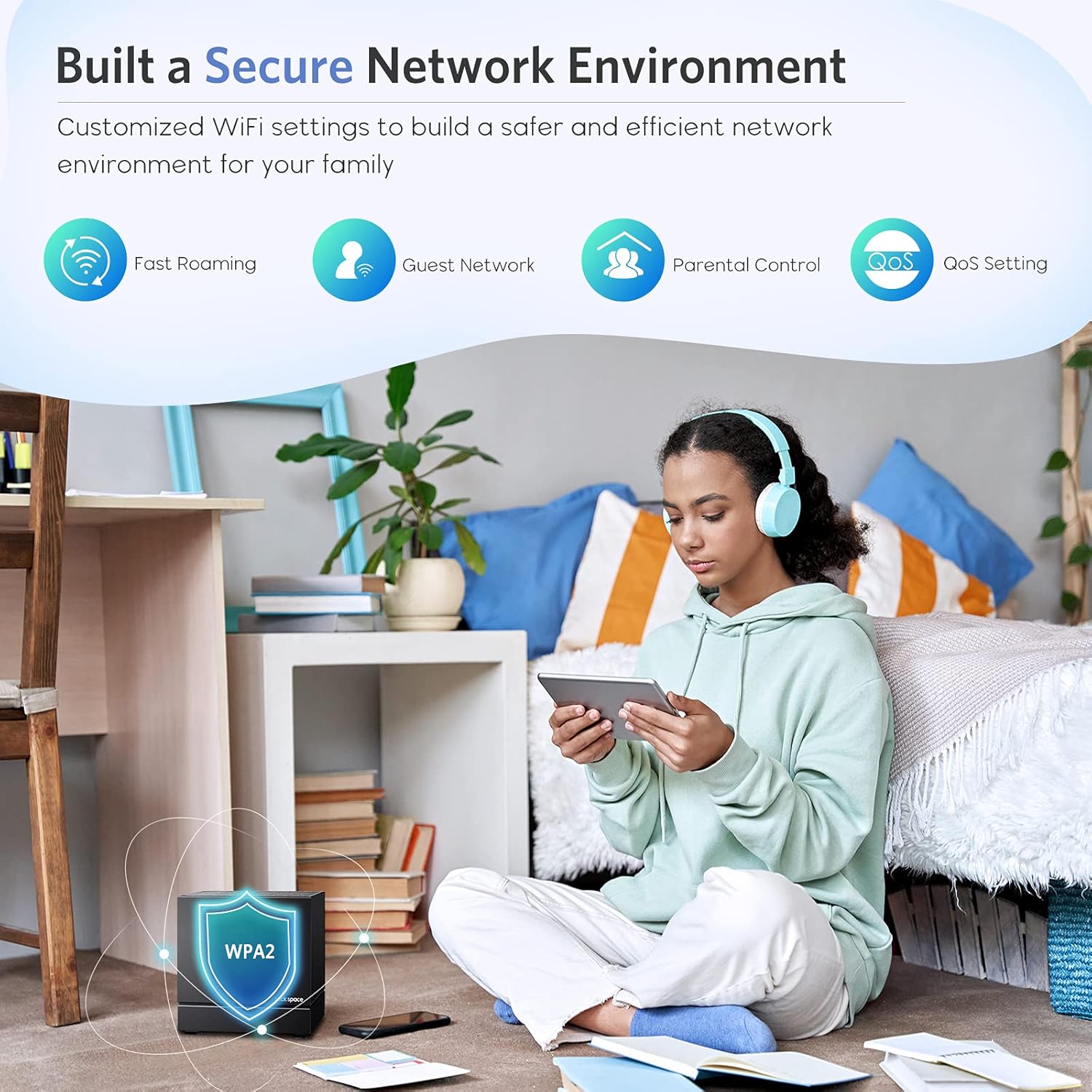 3 Pack Mesh WiFi System, 1200Mbps, Gigabit Ports Y970