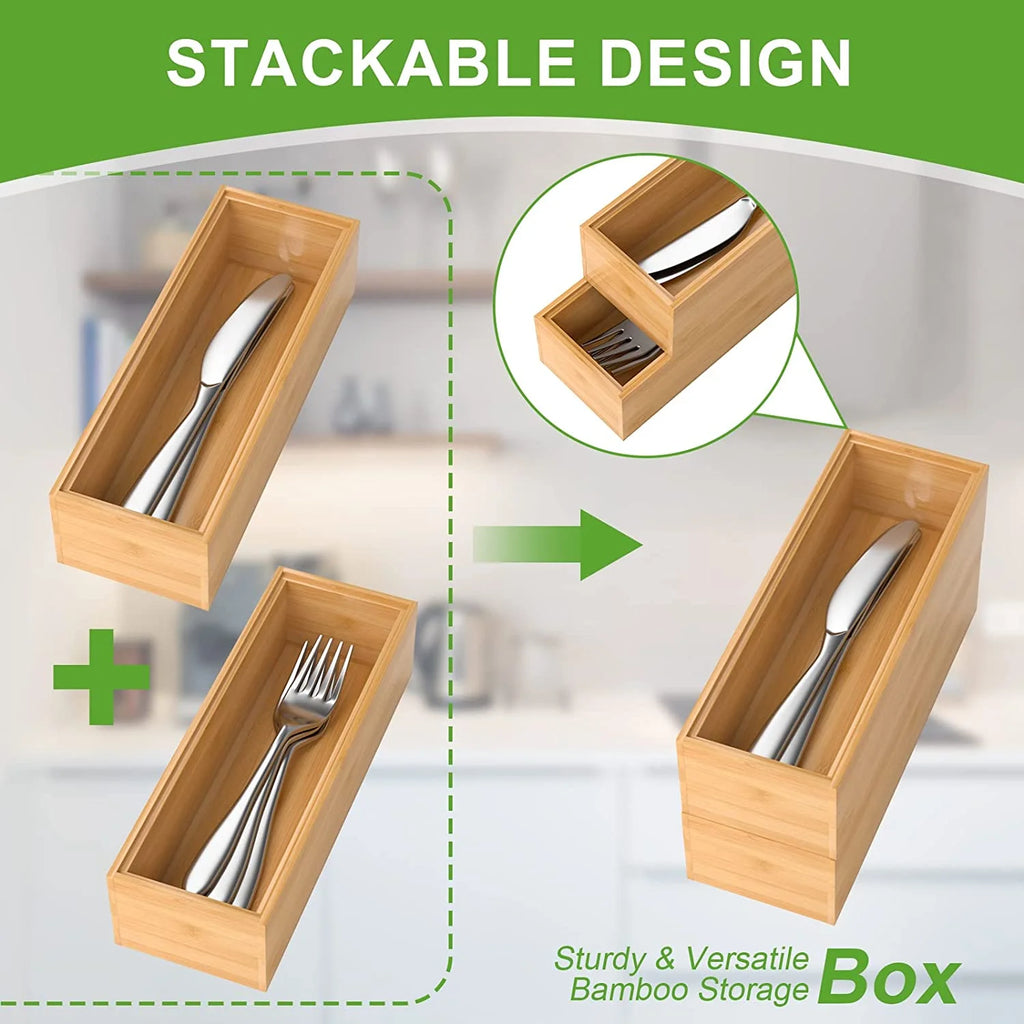 Bamboo Drawer Organizer Set of 2 Y7074