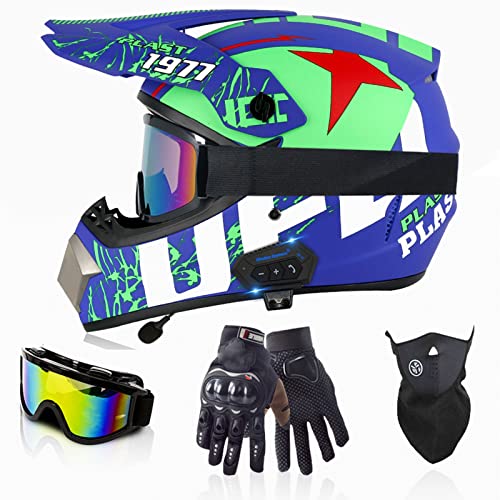 Bluetooth Dirt Bike Helmet Motocross Helmet DOT/ECE Approved K485