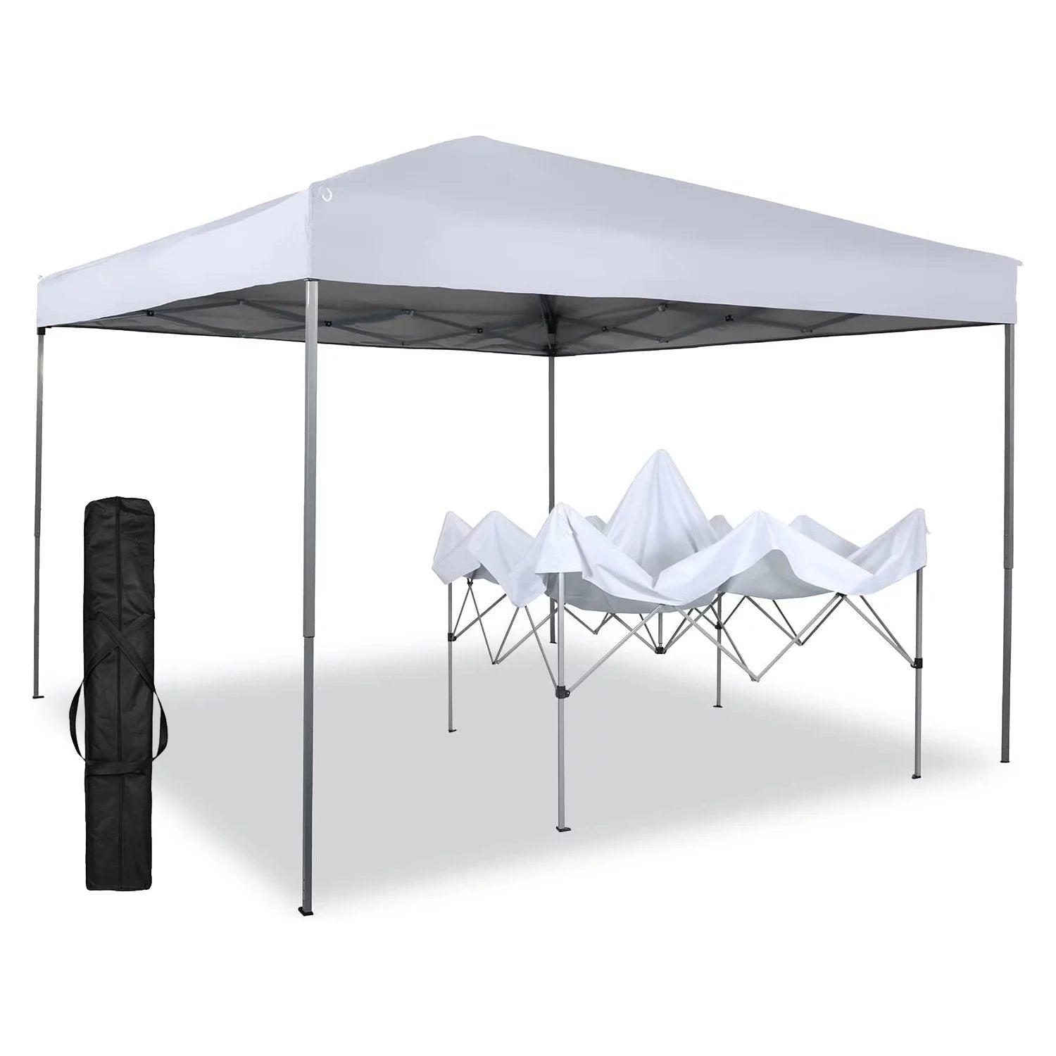 10x10 White Pop-up Canopy Tent with Bag S8509