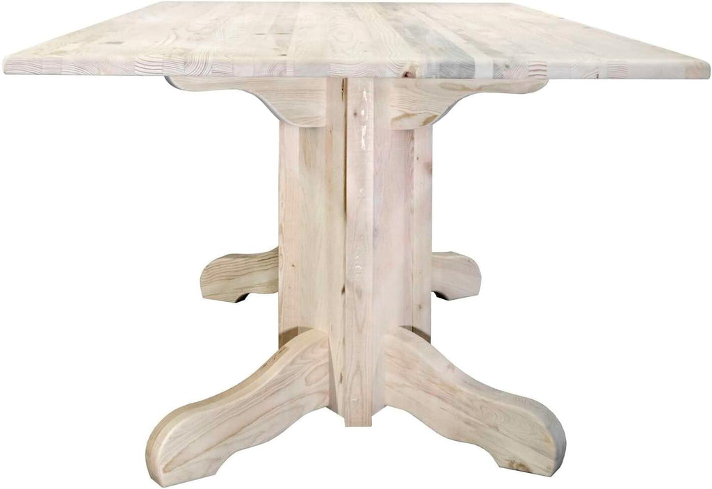 Clear Lacquer Double Pedestal Dining Table P942