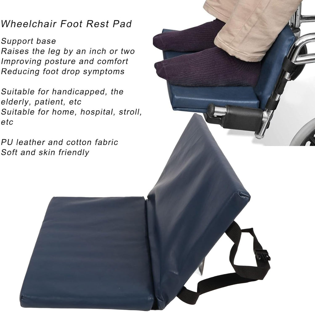 Wheelchair Foot Rest Extender Elevating Pad Leg Cushion Protector with Quick Release Strap D71135