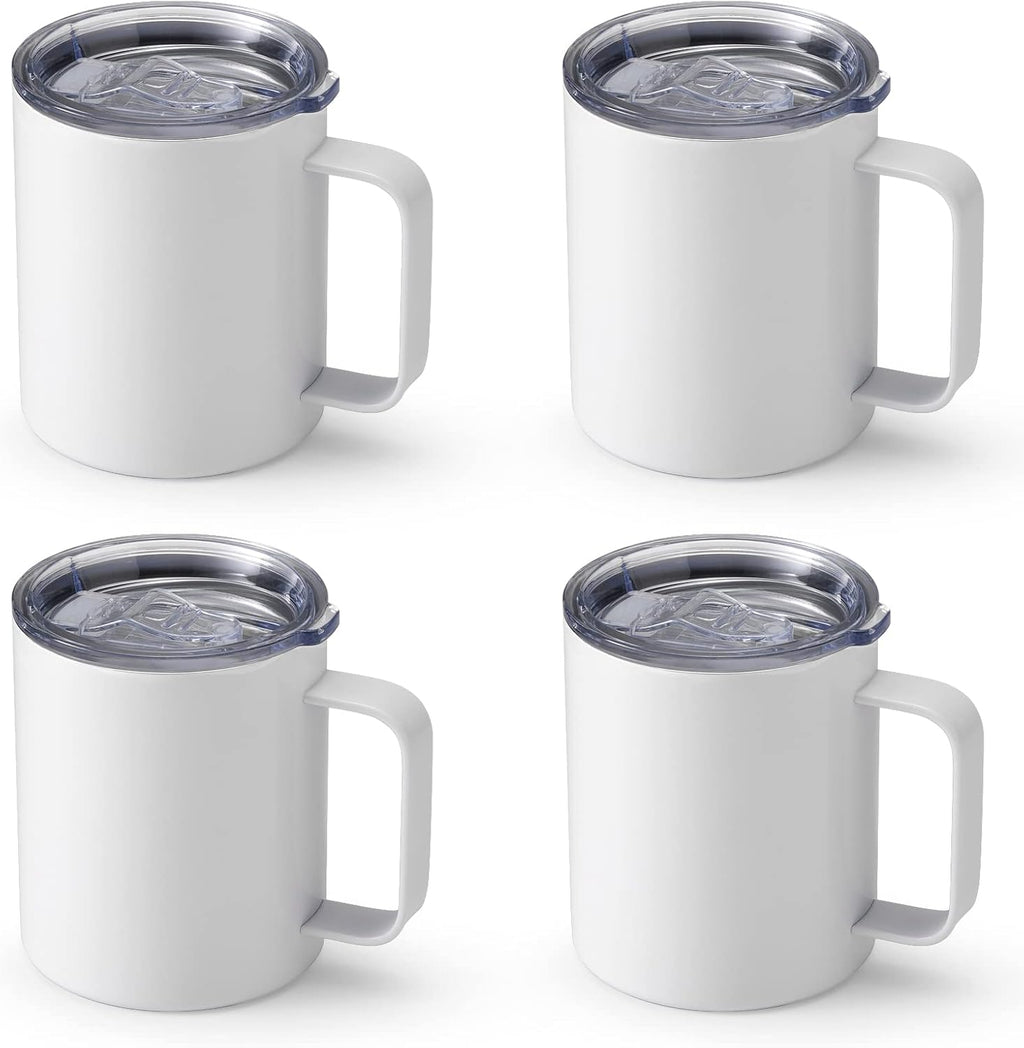 12 Oz Stainless Steel Double Wall Insulated Mug Set, 4 Pack Q371