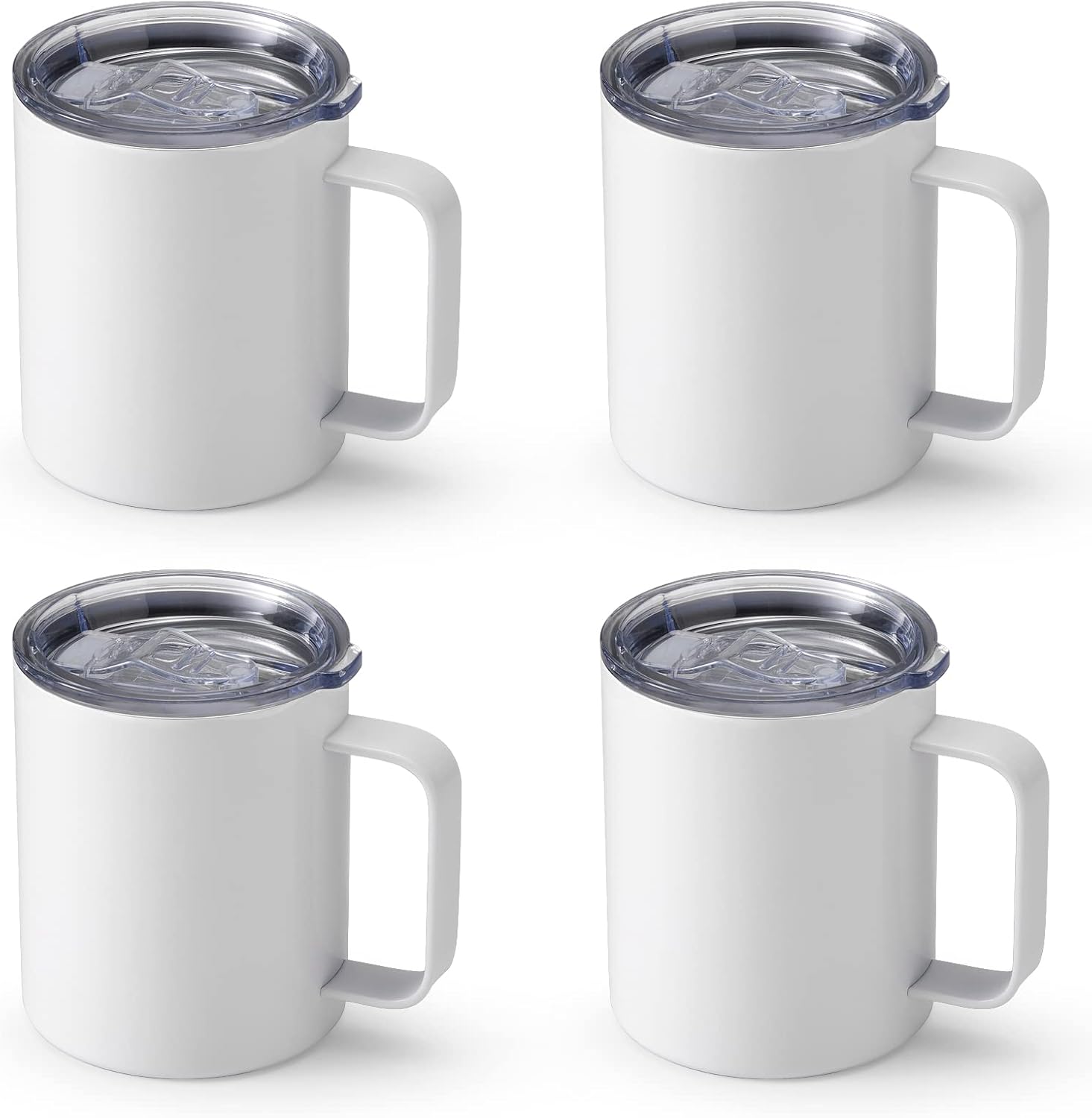 12 Oz Stainless Steel Double Wall Insulated Mug Set, 4 Pack Q371