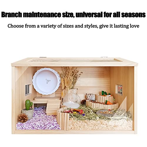 Wooden Hamster Cage Reptile Terrarium Small Animals House Habitat Hutch D302