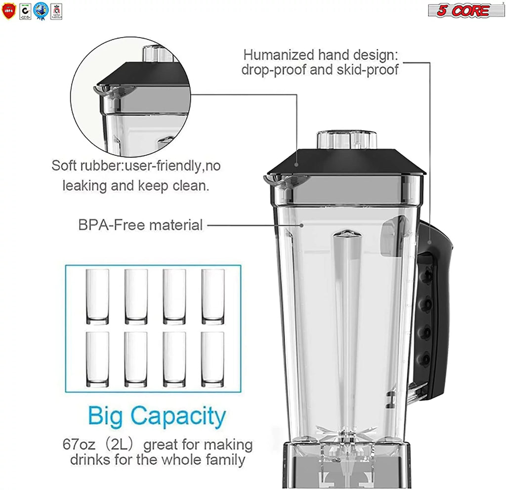 64 Oz 2000 Watt Stainless Steel Blender R91311