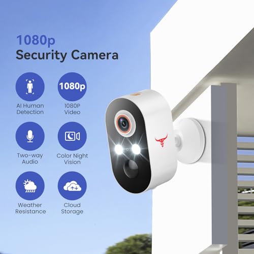 2 Pack 1080p Wireless Security Camera with Color Night Vision G825947