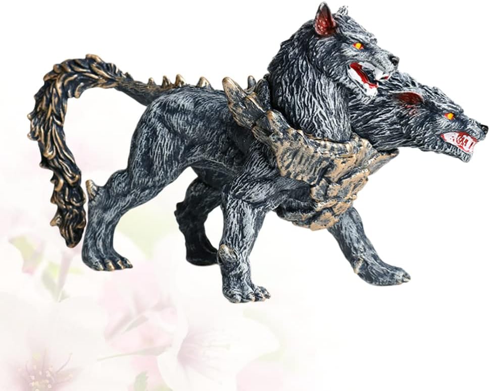 Cerberus Statue Figurine Double Head Art Sculpture Decoration R584075