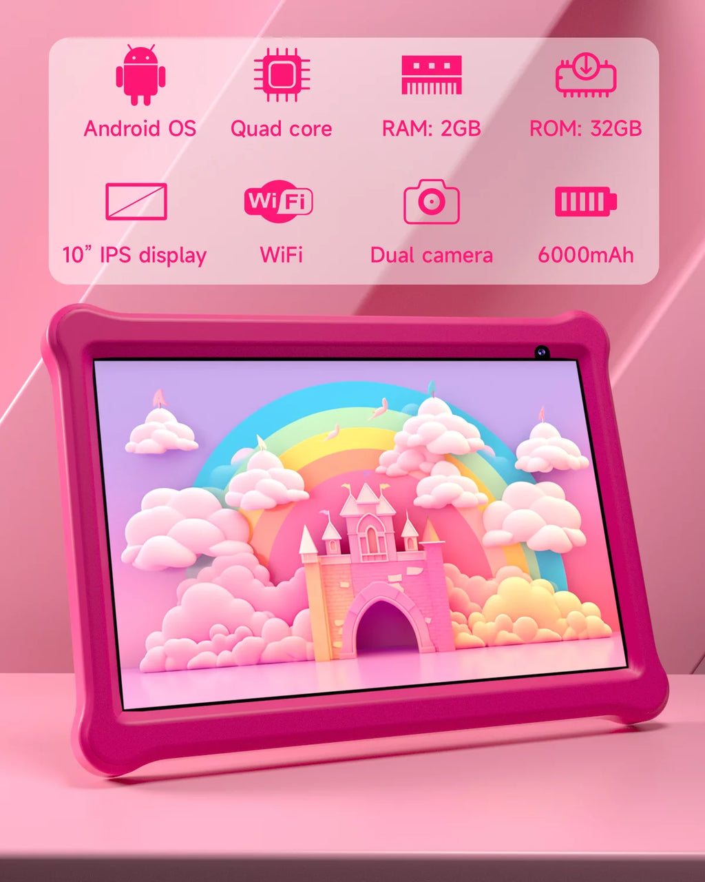 Android 12 Kids Tablet 10 inch 32GB ROM with Shockproof Case G57669