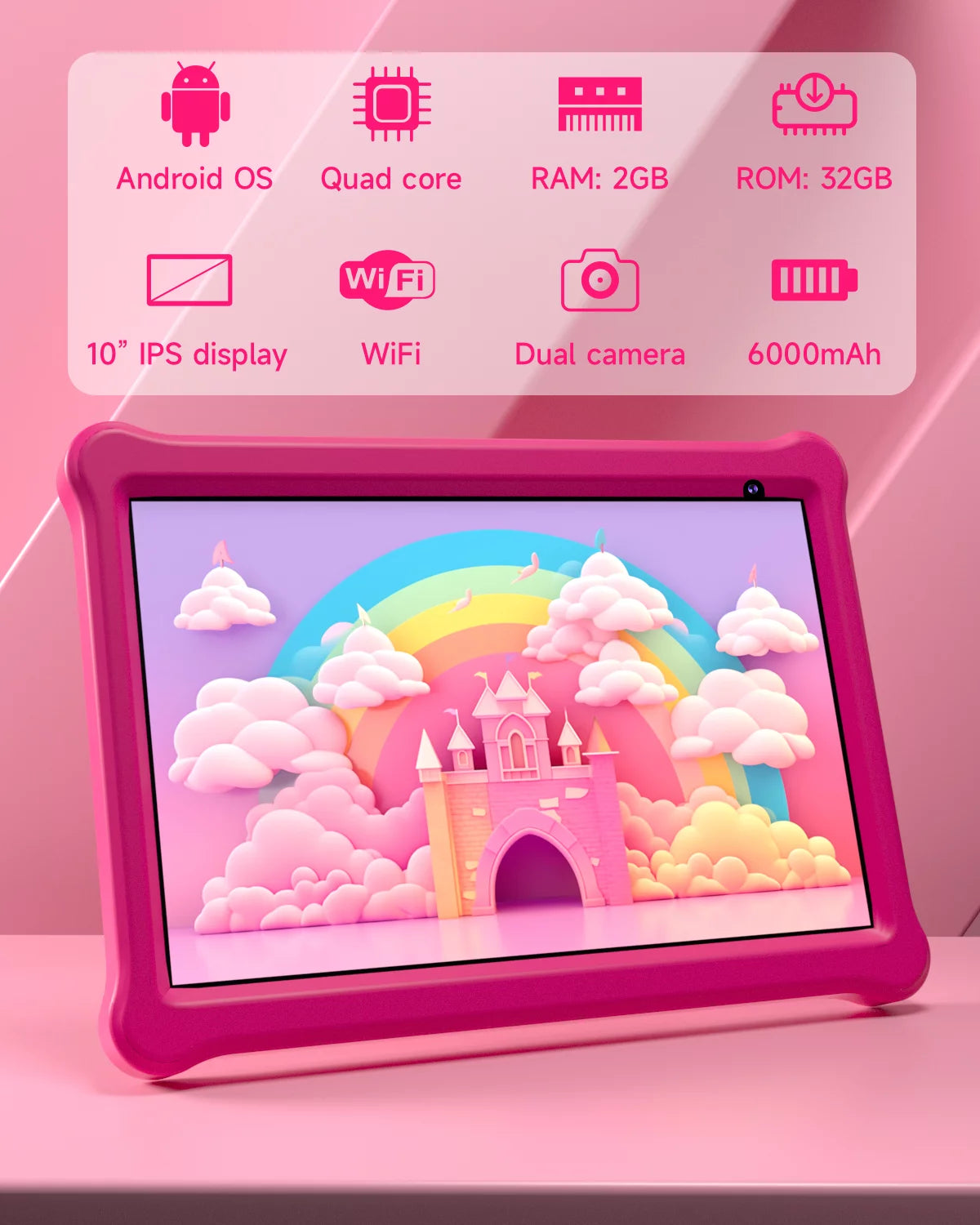 Android 12 Kids Tablet 10 inch 32GB ROM with Shockproof Case G57669