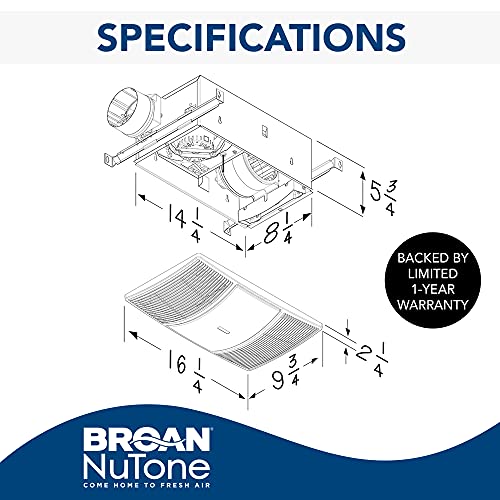 White Ceiling Exhaust Fan and Light Combo, 70 CFM J25169