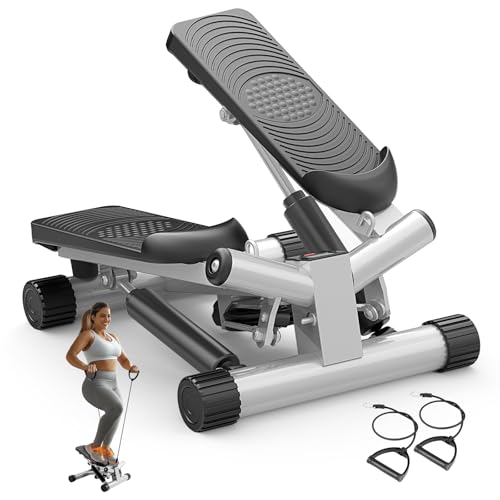 Mini Stair Stepper with Resistance Bands, 265 LB Load Capacity, LCD Monitor H66706