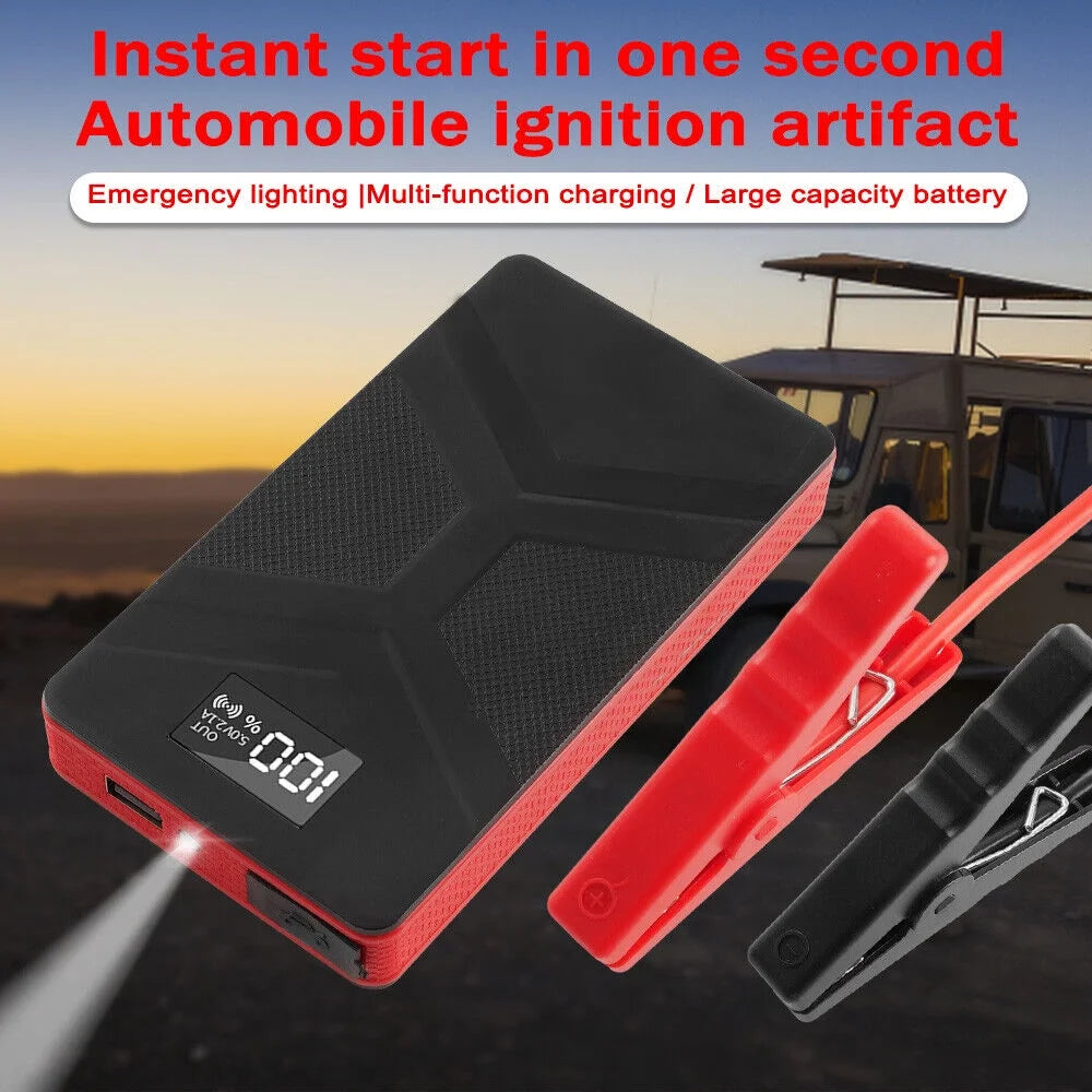 20000mAh Portable Car Battery Jump Starter with LED Light Black G105636