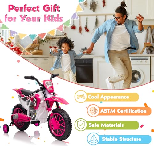 Blue 12V Electric Ride On Motorcycle for Kids T758907