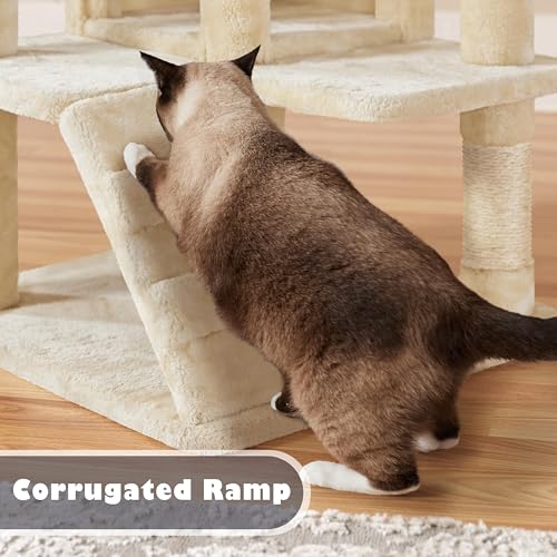 54in Cat Tree Tower Condo Furniture Scratch Post Y933765