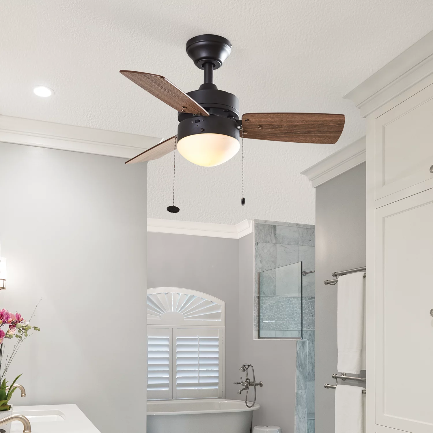 Bronze Indoor Ceiling Fan with Light G860026