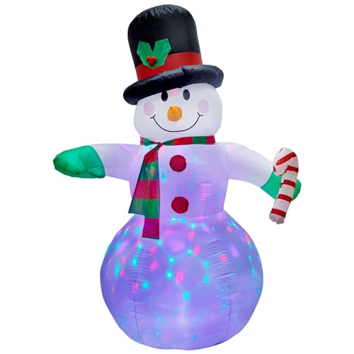 6 FT Christmas Inflatable Snowman with Rotating LED Lights M643193