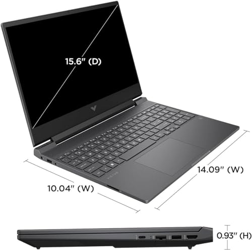 15.6" 144Hz FHD Gaming Laptop, AMD Ryzen 5 7535HS, 16GB DDR5 RAM, 512GB SSD, AMD Radeon RX 6550M, Backlit Keyboard, Windows 11 Pro, Mica Silver B997647