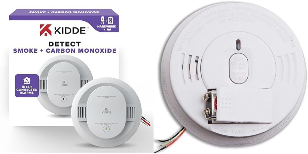 Hardwired Smoke Detector 2-Pack with Battery Backup D987234