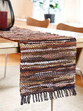 Brown Leather Table Runner, 13 x 78 inches U32394