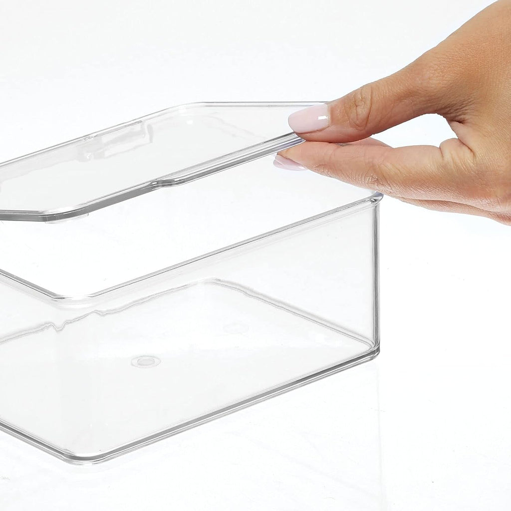 Clear Plastic Storage Bin with Lid, 8 Pack K718