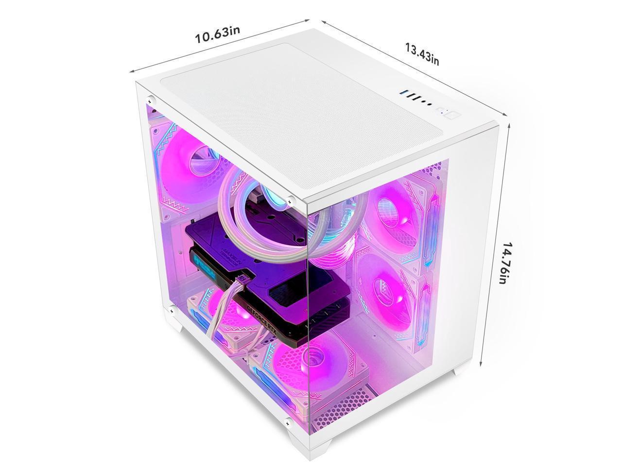 White Gaming Desktop PC with Liquid Cooler C847