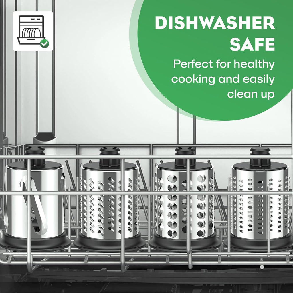 Stainless Steel Slicer Shredder Attachment for KitchenAid Stand Mixer with 4 Blades U4276