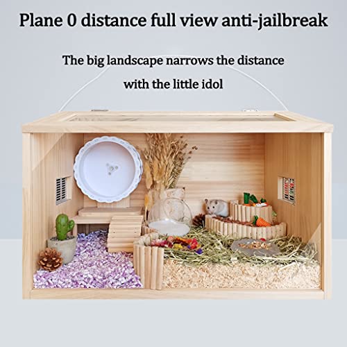Wooden Hamster Cage Reptile Terrarium Small Animals House Habitat Hutch D302