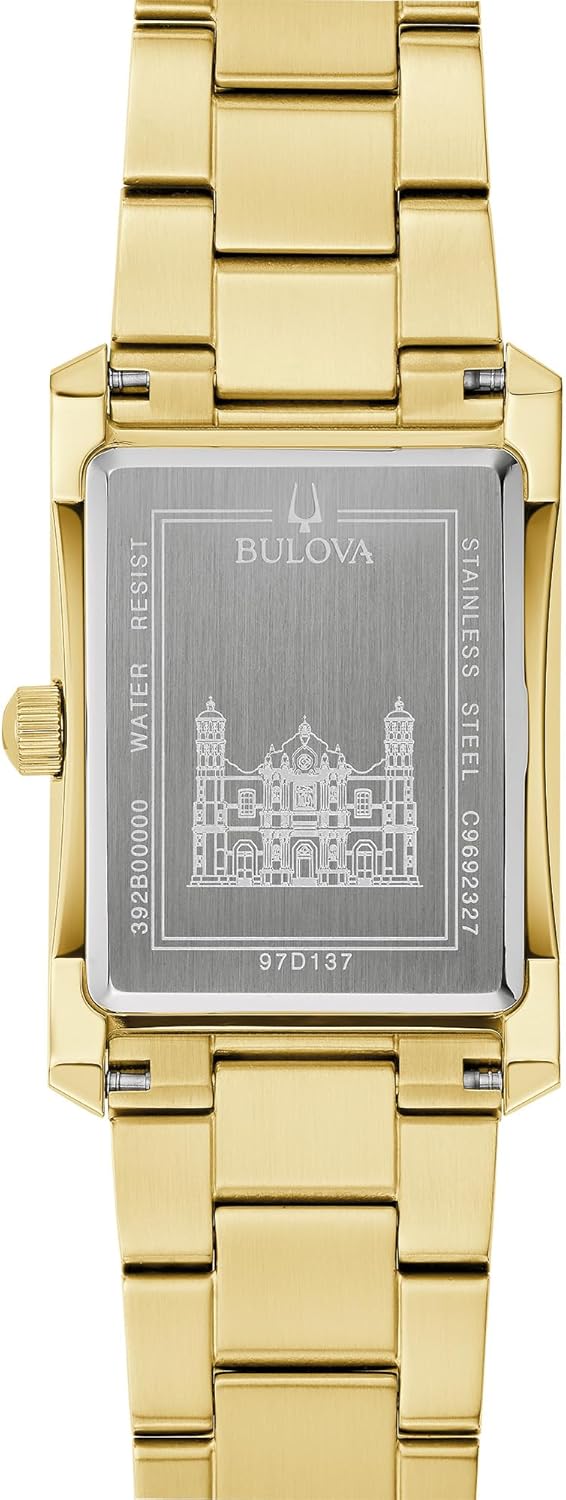 Gold Stainless Steel Quartz Watch with Diamonds A55637
