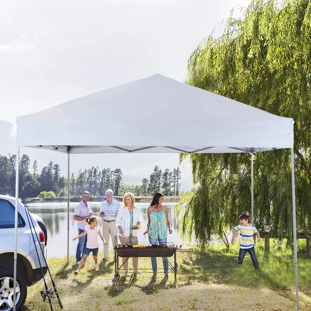 10x10 White Pop-up Canopy Tent with Bag S8509