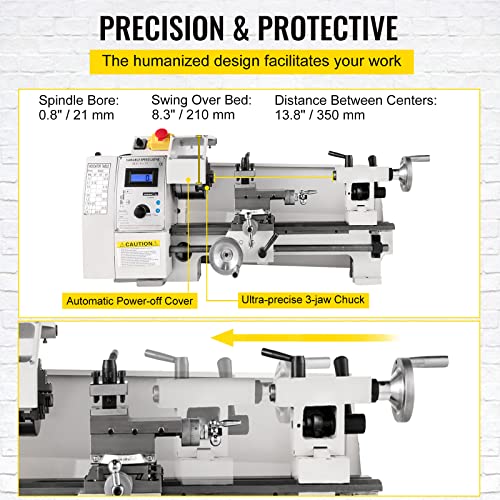 Mini Metal Lathe 8"x14" Variable Speed 650W Q3328