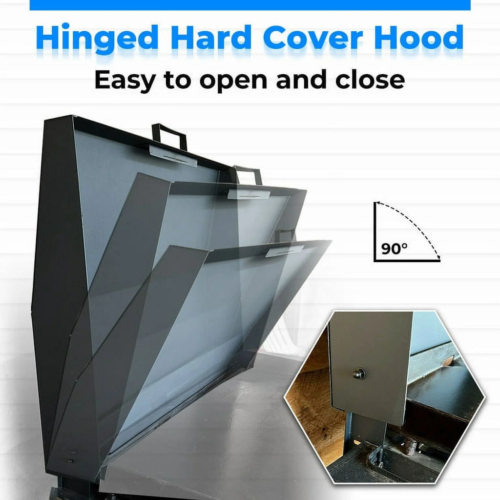 36 in Griddle Hood Lid Black BBQ Hard Cover E255