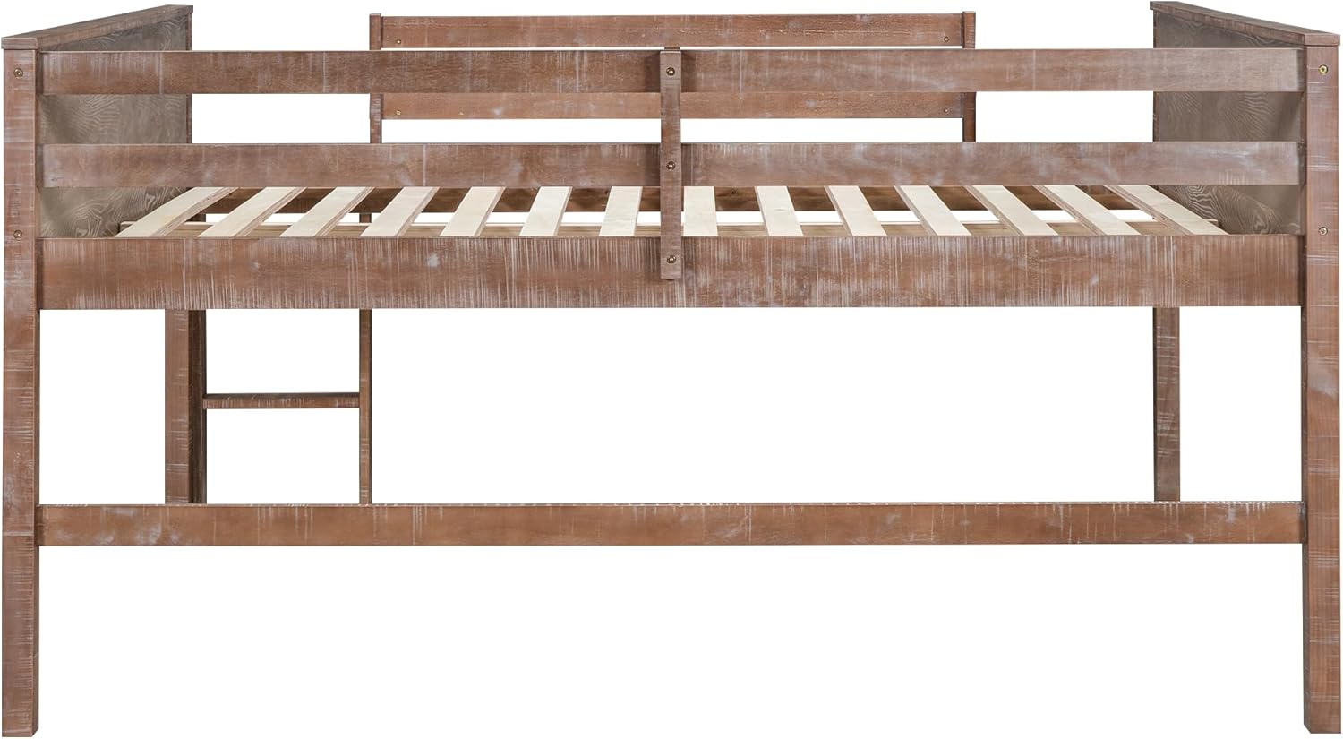 Twin Size Wood Loft Bed with Hanging Clothes Rack K9523