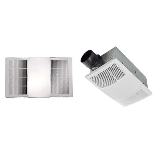 White Ceiling Exhaust Fan and Light Combo, 70 CFM J25169