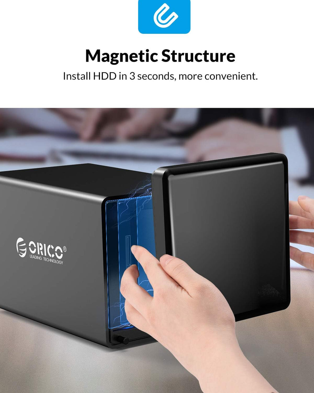 4 Bay HDD Raid Enclosure USB External Hard Drive Enclosure Aluminum SATA III Disk Storage Case B66535