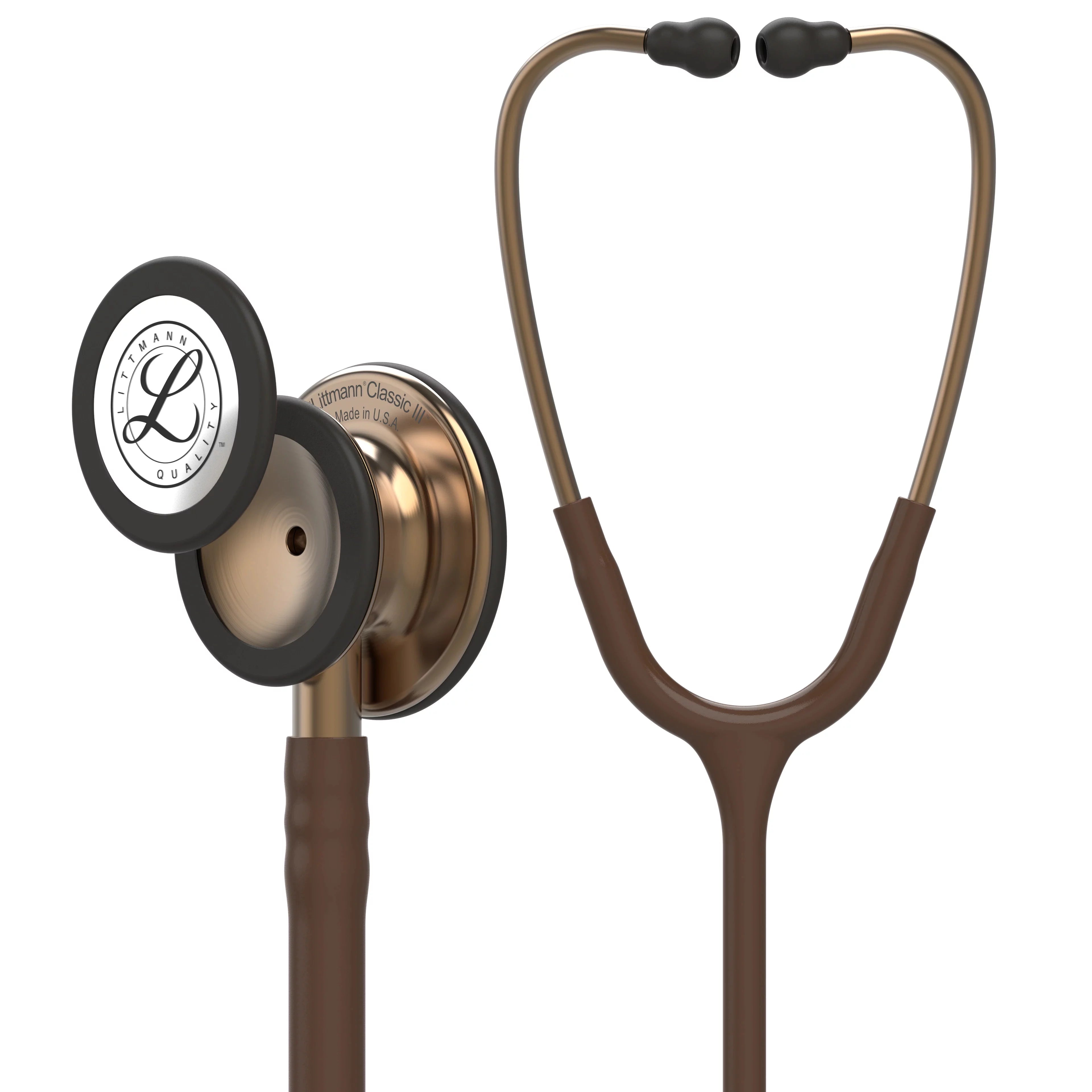 Copper-Finish Chestpiece Chocolate Tube Stethoscope Z9254