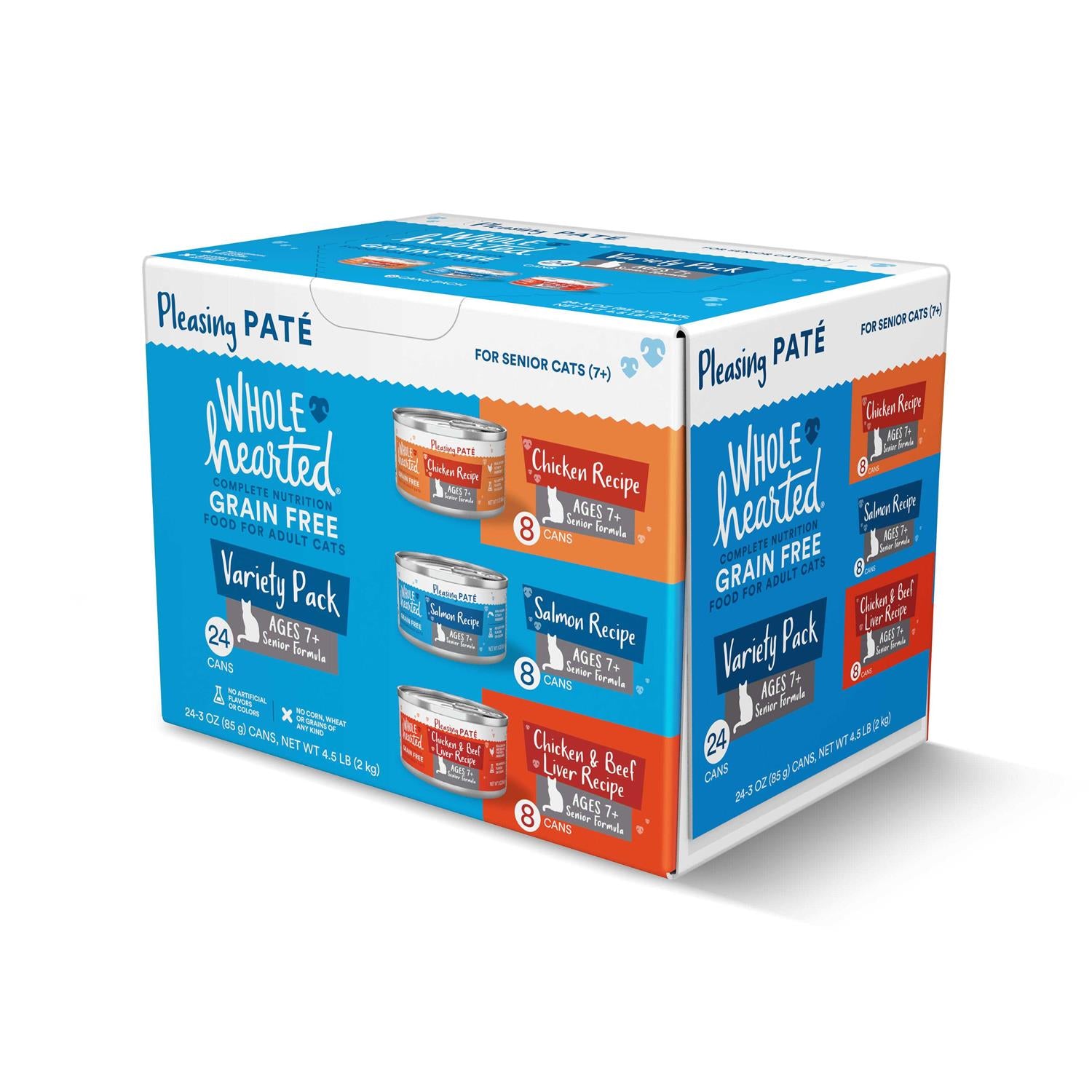 Grain Free Senior Wet Cat Food Pate Variety Pack H130943